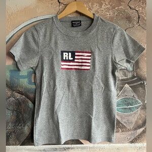 Polo Jeans Co. Ralph Lauren American Flag Grey T-Shirt
